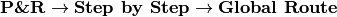 \textbf{P\&R} \rightarrow \textbf{Step by Step} \rightarrow \textbf{Global Route}